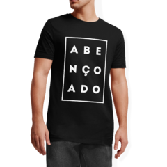 Camiseta Camisa Abençoado Gospel masculino preto na internet