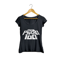 Camiseta Baby Look Mob Psycho Anime Feminino Preto na internet