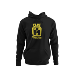 Blusa de Moletom Capuz Flux Capacitor Unissex Preto