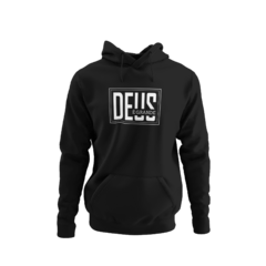 Blusa Moletom Capuz Deus é grande Gospel Unissex Preto