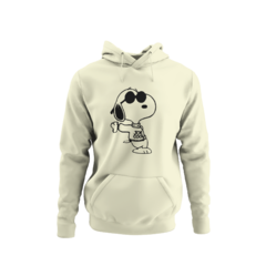 Blusa Moletom Capuz Snoopy Joe Cool Unissex Preto - Liga Fashion Oficial ® - A tendência é ser você