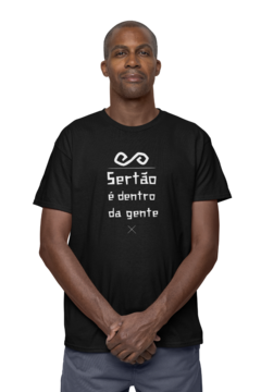 Camiseta Camisa Sertão é dentro da gente Masculino Preto