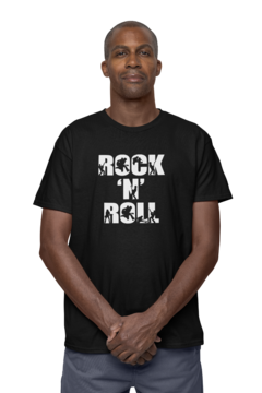 Camiseta Camisa Rock N Roll Masculino Preto