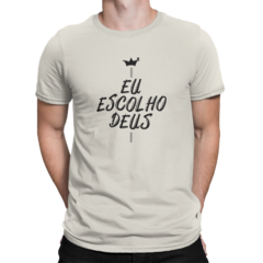 Camiseta Camisa Eu Escolho Deus Gospel masculino preto - loja online