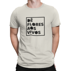 Camiseta Camisa Dê Flores Aos Vivos masculino preto - Liga Fashion Oficial ® - A tendência é ser você