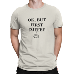 Camiseta Camisa First Coffe Primeiro Café Masculino Preto - Liga Fashion Oficial ® - A tendência é ser você