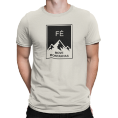 Camiseta Camisa Fé move montanhas Gospel Masculino Preto na internet