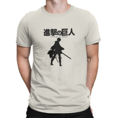 Camiseta Camisa Shingeky no Kyojin Masculino Preto na internet