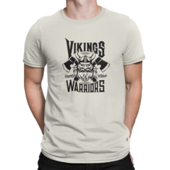 Camiseta Camisa Vikings Warriors Masculino Preto - Liga Fashion Oficial ® - A tendência é ser você
