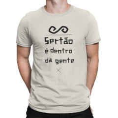 Camiseta Camisa Sertão é dentro da gente Masculino Preto - loja online