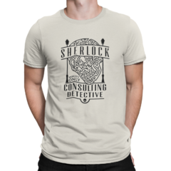 Camiseta Camisa Sherlock Holmes Masculino Preto na internet