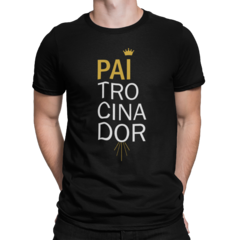 Camiseta Camisa Pai Patrocinador Dia dos Pais Masculino Preto