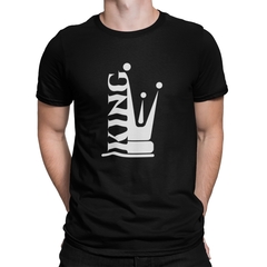 Camiseta Camisa Chess King Rei Masculino Preto