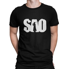 Camiseta Camisa Sword Art Online Masculino Preto