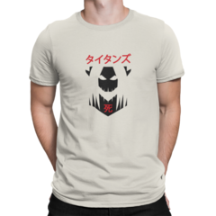 Camiseta Camisa O Titã que tudo Devora Anime Masculina Preto