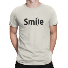 Camiseta Camisa Smile Sorria Masculina Preto - loja online