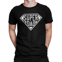 Camiseta Camisa Super Dad Super Pai Masculina Preto
