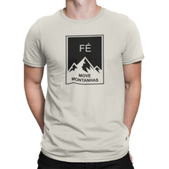 Camiseta Camisa Fé move montanhas Gospel Masculina Preto - loja online
