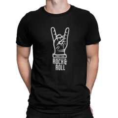 Camiseta Camisa Rock n Roll Long Live Masculina Preto