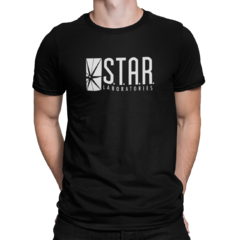 Camiseta Camisa Star Labs the Flash masculino preto