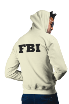 Blusa Moletom Capuz FBI Policia EUA Federal Unissex Preto - loja online