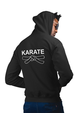 Blusa de Moletom Capuz Karate Unissex Preto - comprar online