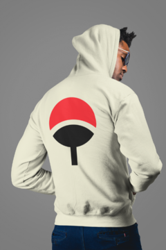 Imagem do Blusa Moletom Capuz Clã Uchiha Anime Unissex Preto