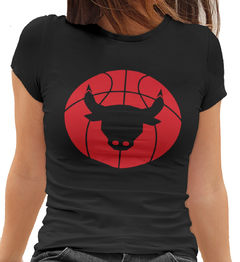 Camiseta Baby Look Fãs de Esportes Basquete E6 Feminino Preto - comprar online