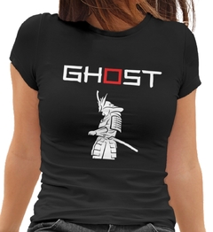 Camiseta Baby Look Ghost Samurai Feminino Preto na internet