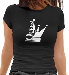 Camiseta Baby Look Chess Queen Rainha Feminino Preto na internet