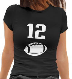 Camiseta Baby Look Fãs de Esportes Futebol E20 Feminino Preto - comprar online