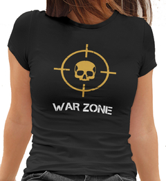 Camiseta Baby Look Warzone Feminino Preto na internet