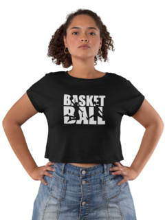 Camiseta Baby Look Basketball Basquete Feminino Preto
