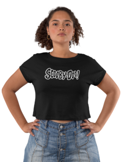 Camiseta Baby Look Scooby Doo Feminino Preto