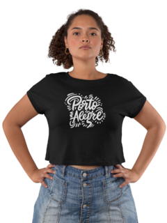 Camiseta Baby Look Porto Alegre Cidade Feminina Preto