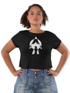 Camiseta Baby Look Fullmetal Alchemist Feminino Preto