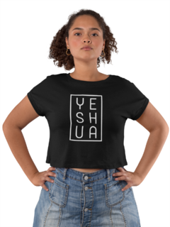 Camiseta Baby Look Yeshua Gospel Deus Evangélica feminino preto