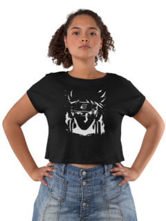 Camiseta Baby Look Kakashi Feminino Preto