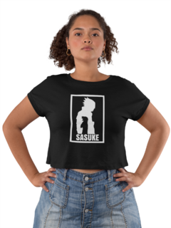 Camiseta Baby Look Sasuke Feminino Preto