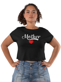 Camiseta Baby Look Mother Dia das Mães Feminino Preto