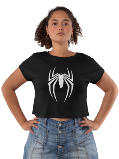 Camiseta Baby Look Spider Life Feminina Preto