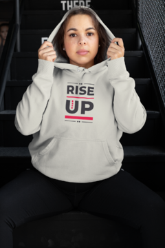 Blusa Moletom Capuz Rise Up Levanta-se Unissex Preto - loja online