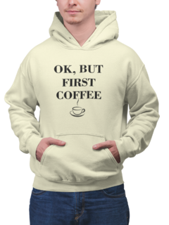 Blusa Moletom Capuz First Coffe Primeiro Café Unissex Preto - Liga Fashion Oficial ® - A tendência é ser você