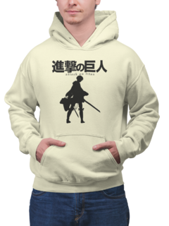 Imagem do Blusa Moletom Capuz Shingeky no Kyojin Unissex Preto