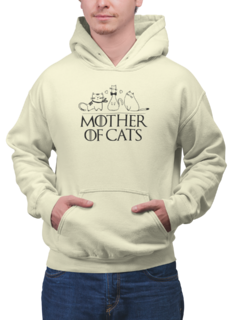 Imagem do Blusa Moletom Capuz Mãe de gatos Mother Cats Unissex Preto