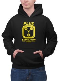 Blusa de Moletom Capuz Flux Capacitor Unissex Preto - comprar online