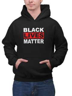 Blusa Moletom Capuz Black Lives Matter Vidas Negras Importam Unissex Preto - comprar online