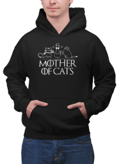 Blusa Moletom Capuz Mãe de gatos Mother Cats Unissex Preto - comprar online