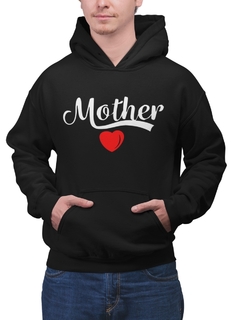 Blusa de Moletom Capuz Mother Dia das Mães Unissex Preto - comprar online