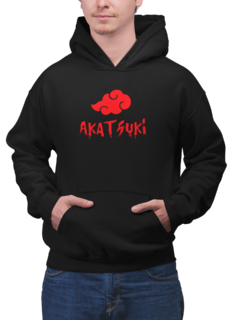 Blusa Moletom Capuz Akatsuki Anime Unissex Preto na internet